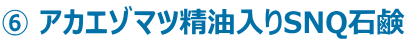⑥ アカエゾマツ精油入りSNQ石鹸 